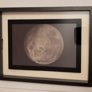 Lunar Phases 3D Card with frame, wall decoration  6.5" T x 8.5 "L